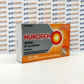 Nurofen Junior 60 mg Нурофен для детей от 6 кг, 10 свечей, Германия