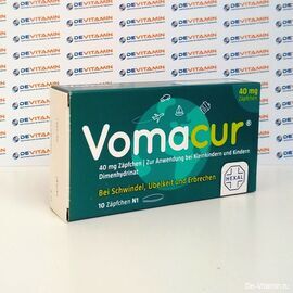 Vomacur Вомакур свечи против рвоты, для детей, 40 мг, 10 штук, Германия
