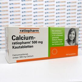 Calcium-ratiopharm 500 mg Кальций 500 мг, 100 таблеток, Германия