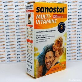 Sanostol Multi-Vitamine Саностол мультивитамины без сахара от 3 лет, 230 мл, Германия